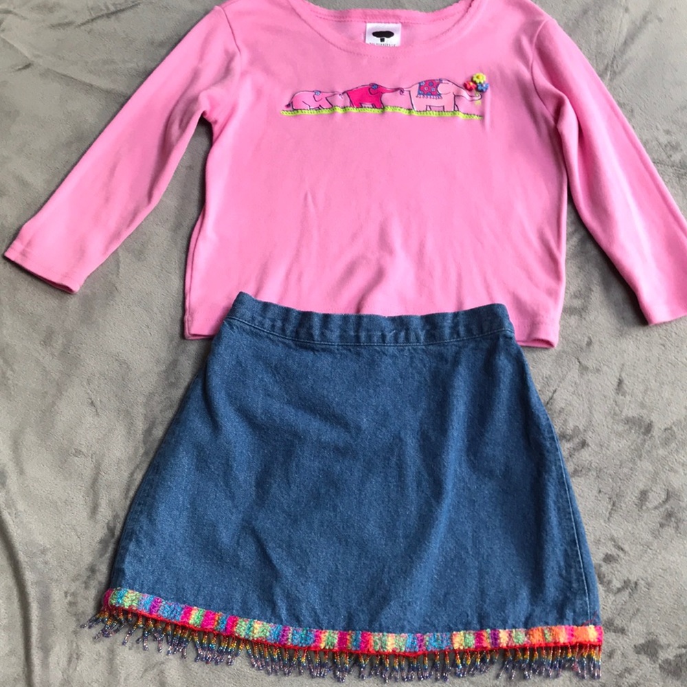 Mulberribush fringe skirt set